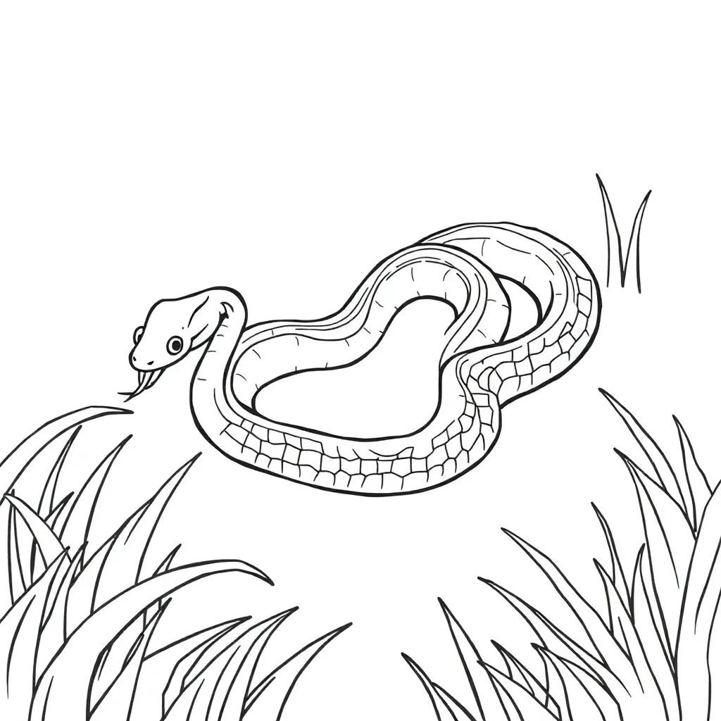 Snake coloring page