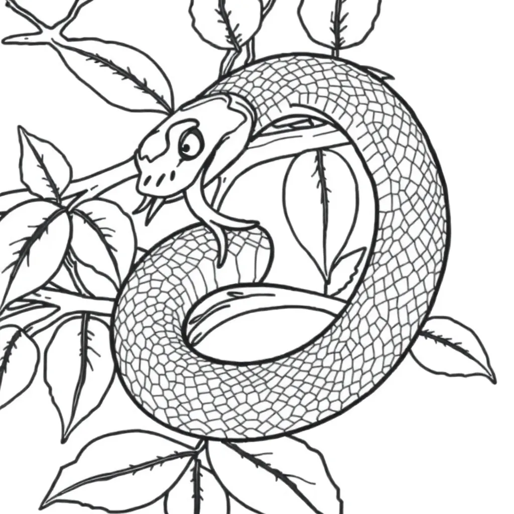 Snake coloring page