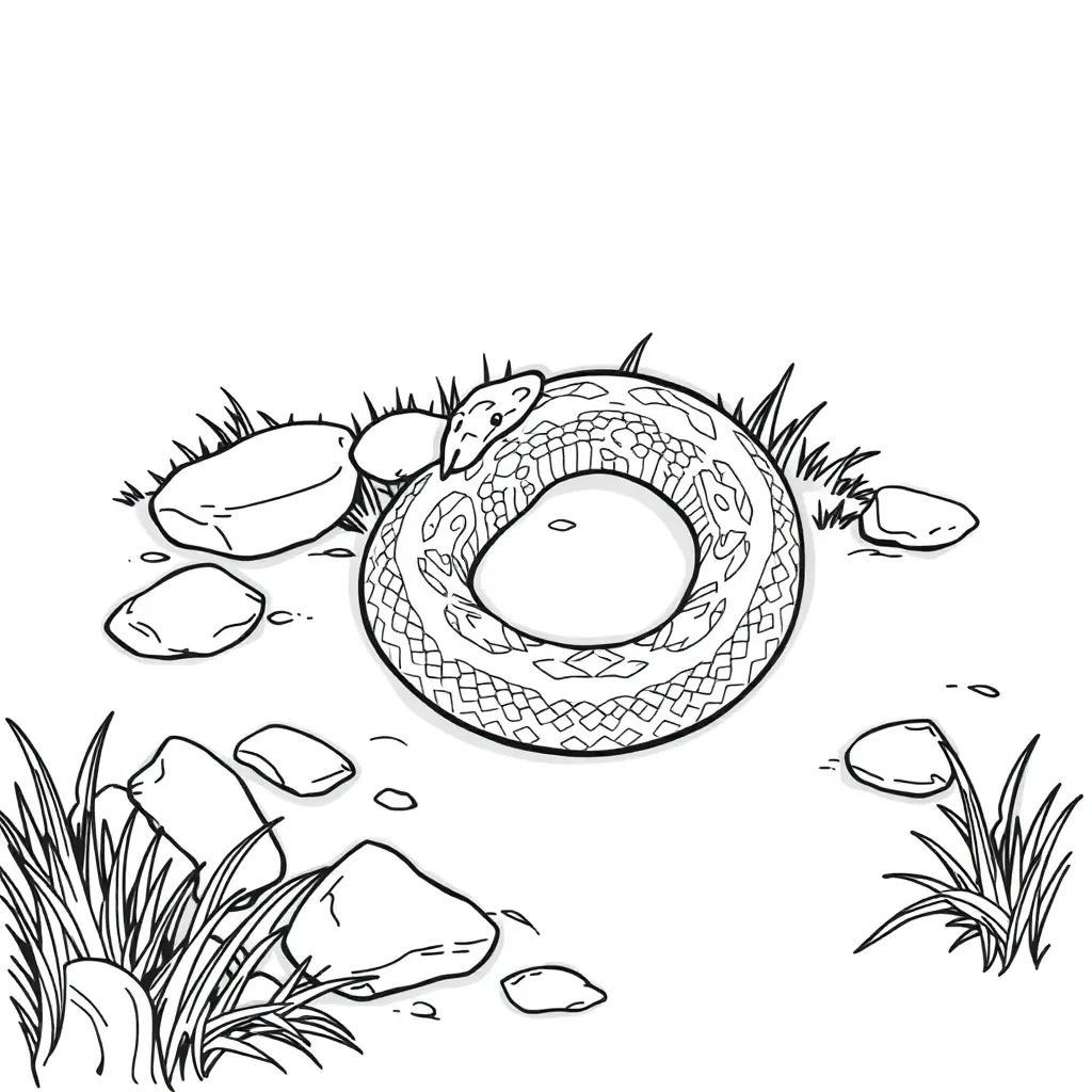 Snake coloring page