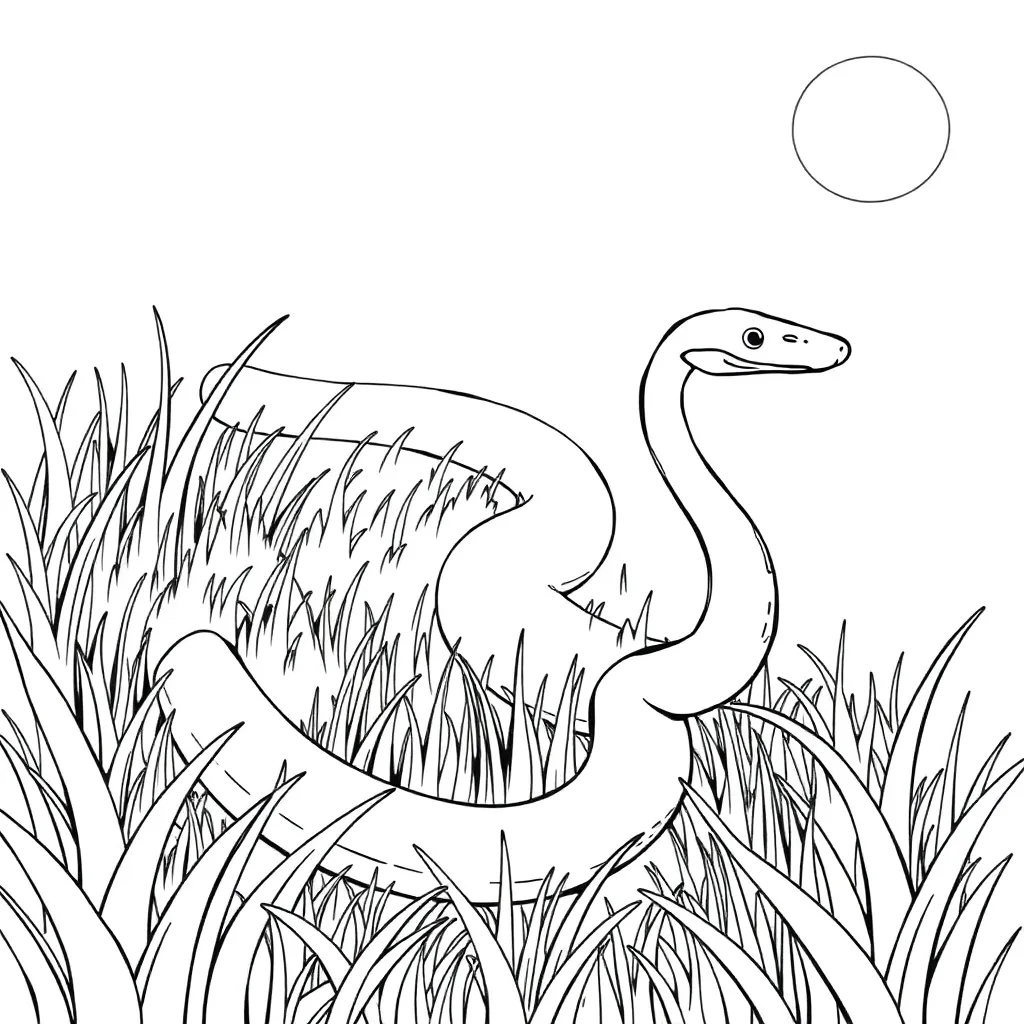 Snake coloring page