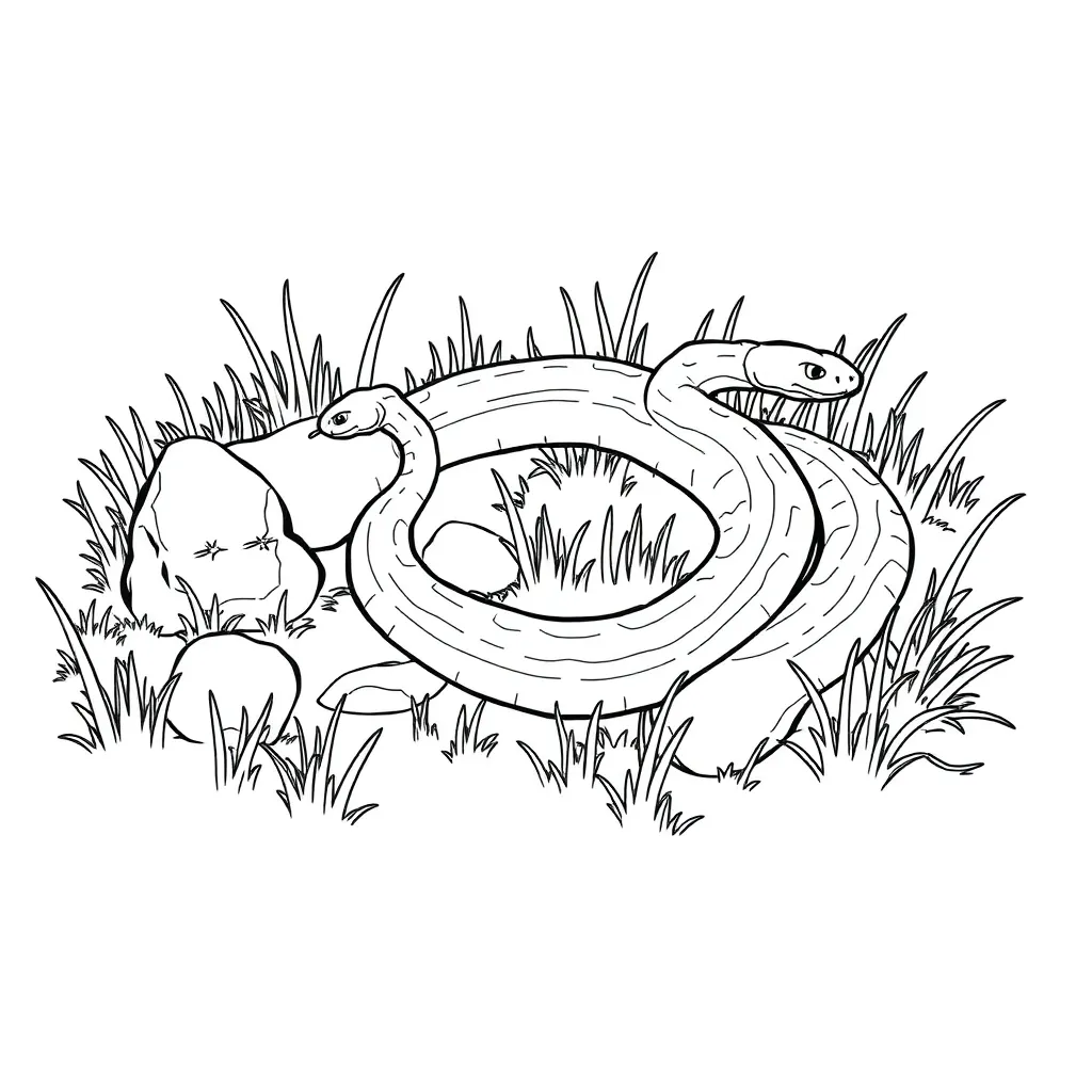Snake coloring page