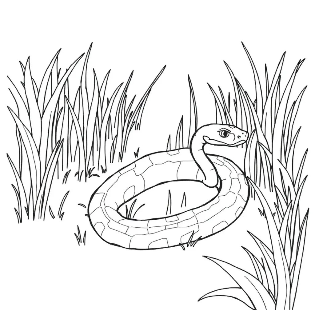 Snake coloring page