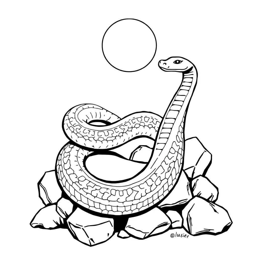 Snake coloring page