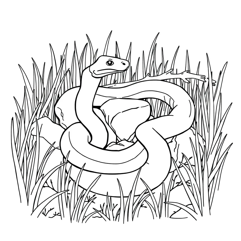 Snake coloring page