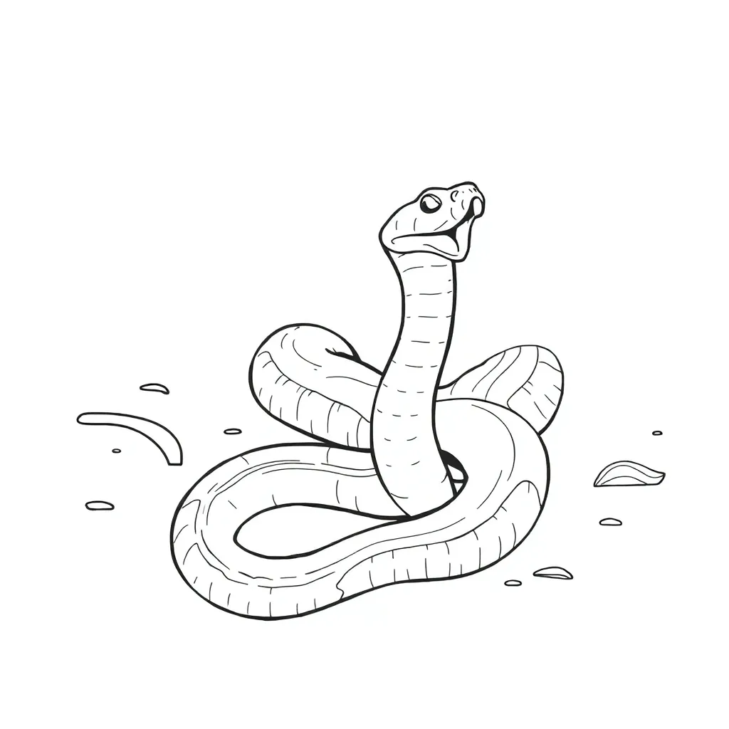 Snake coloring page