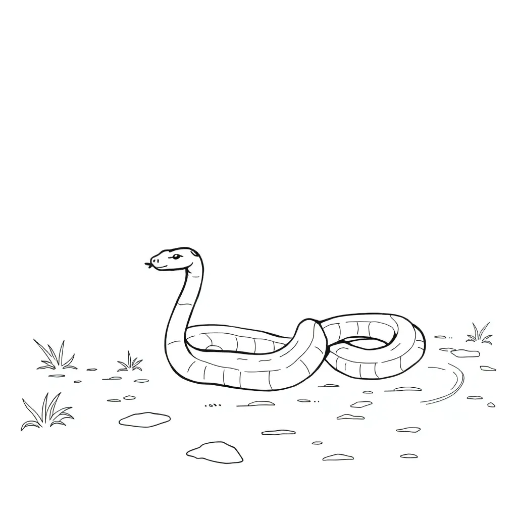 Snake coloring page