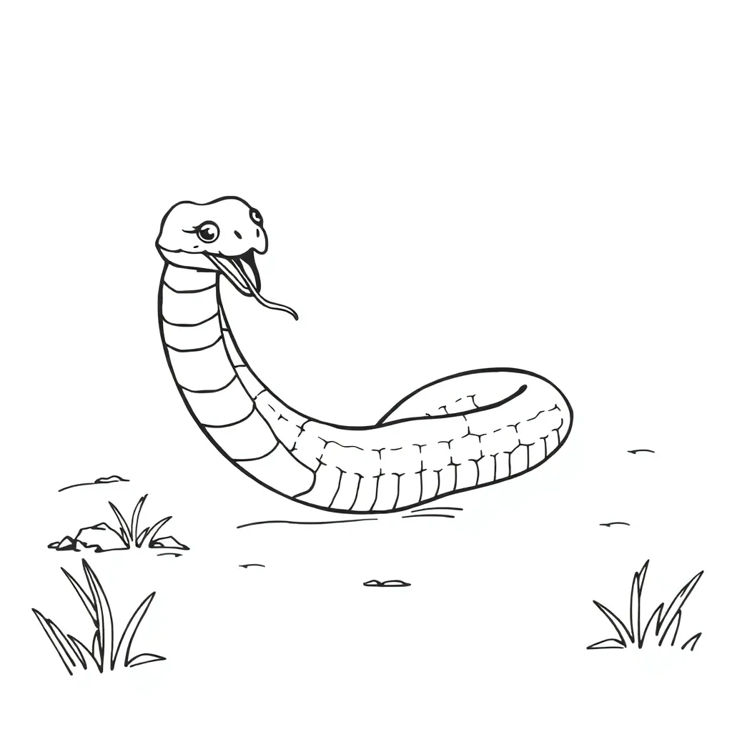 Snake coloring page