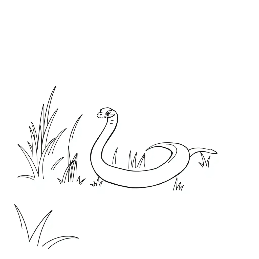 Snake coloring page