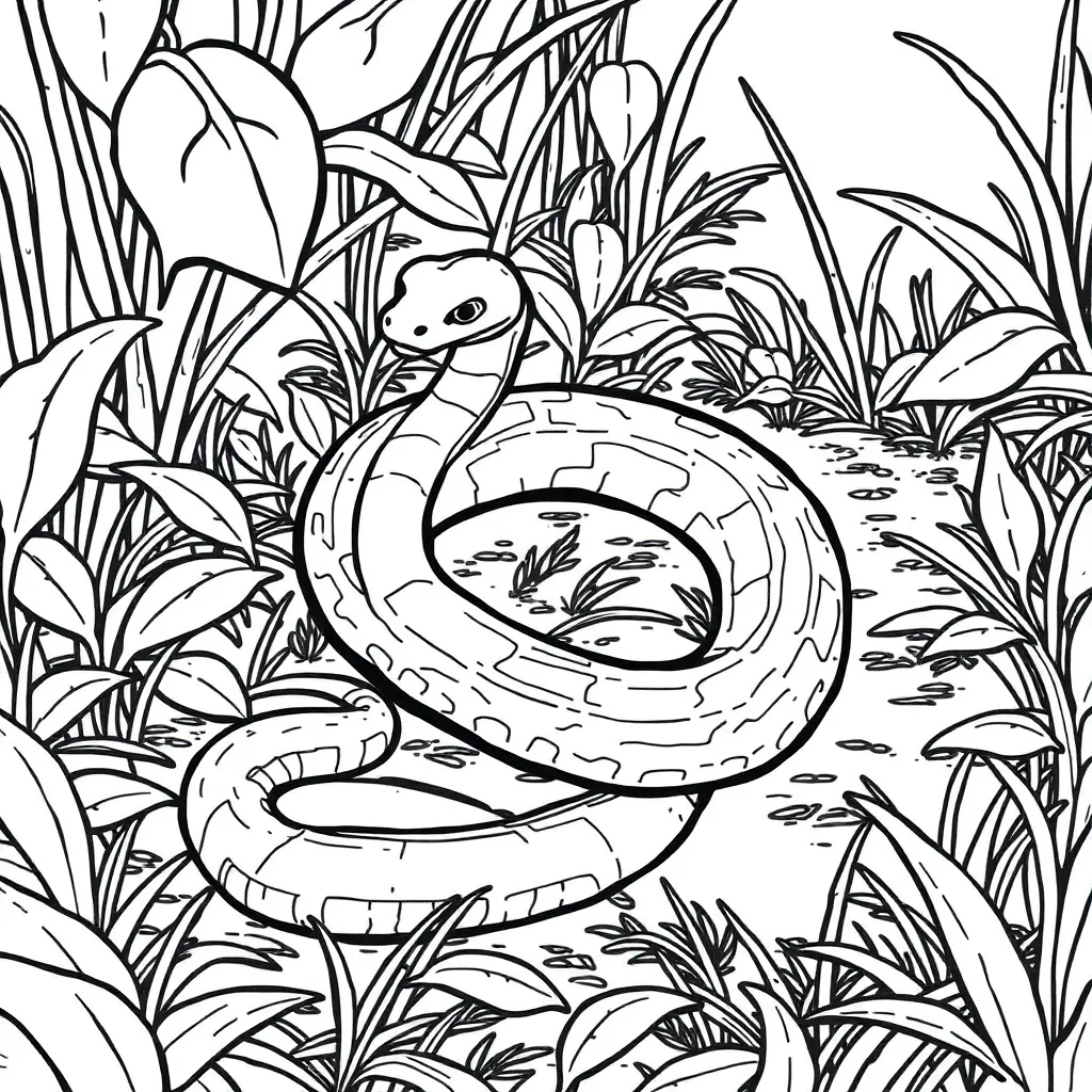 Snake coloring page