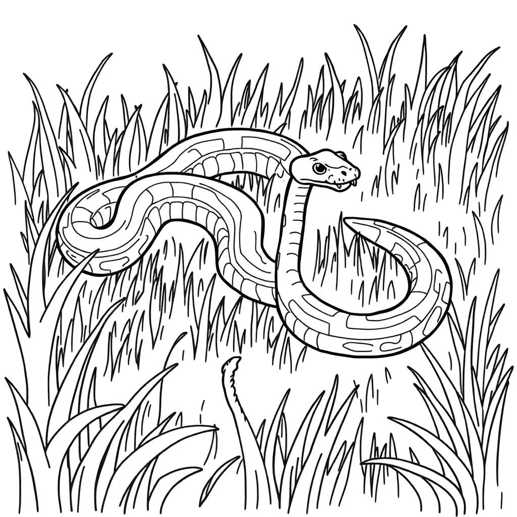 Snake coloring page