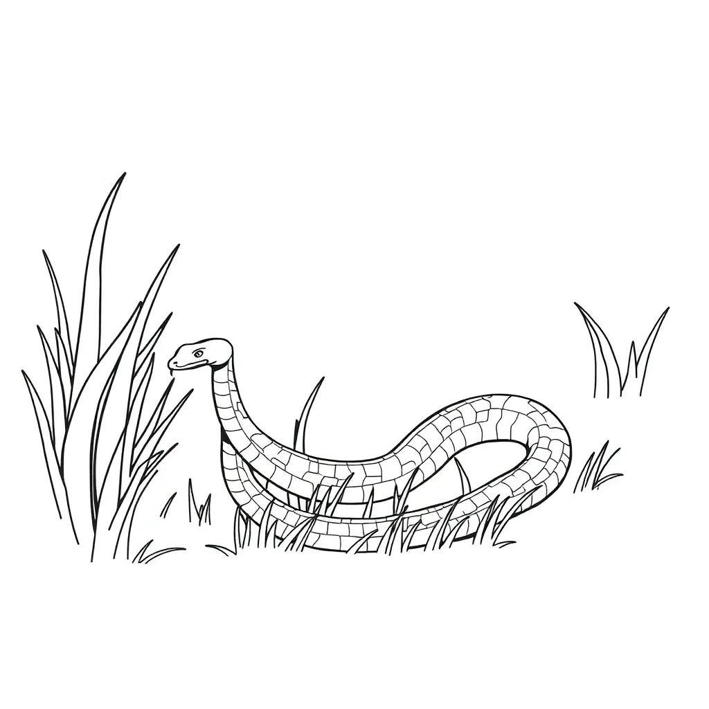 Snake coloring page