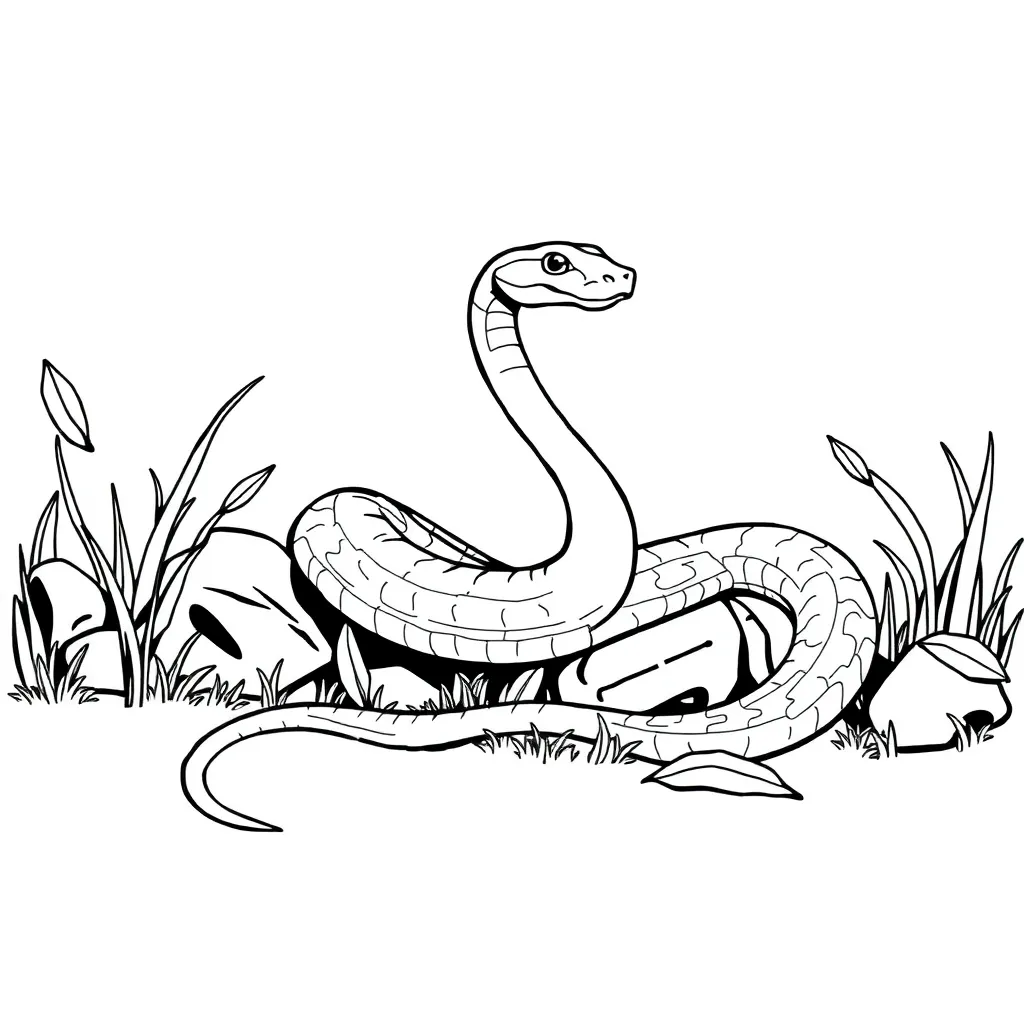 Snake coloring page