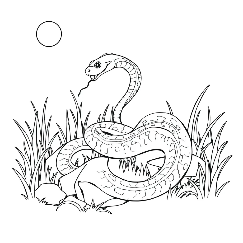 Snake coloring page