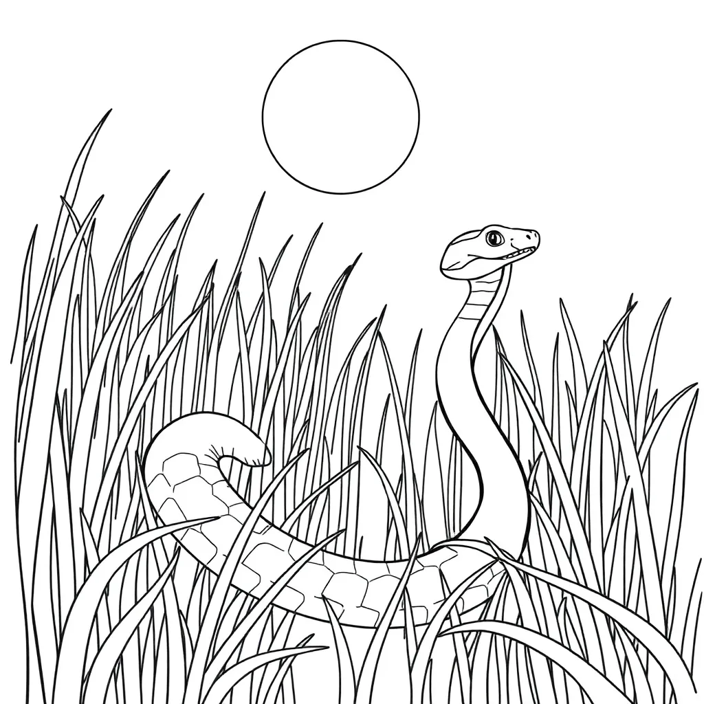 Snake coloring page