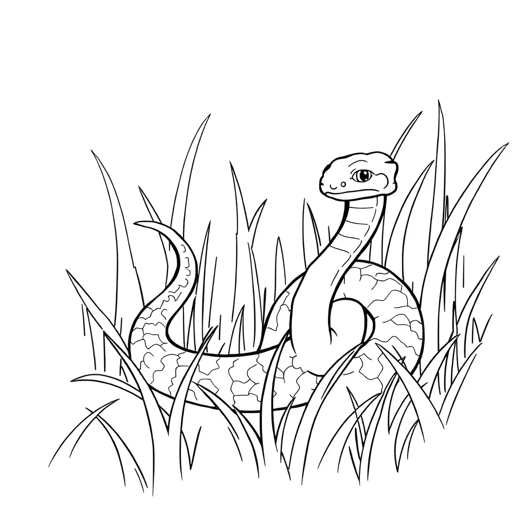 Snake coloring page