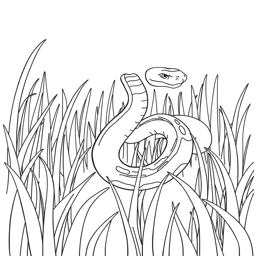 Snake coloring page