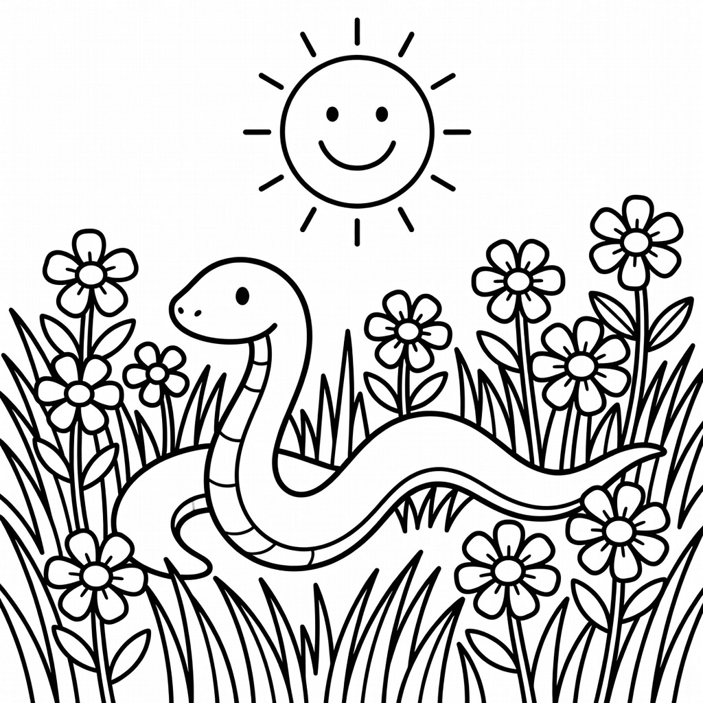 Snake coloring page