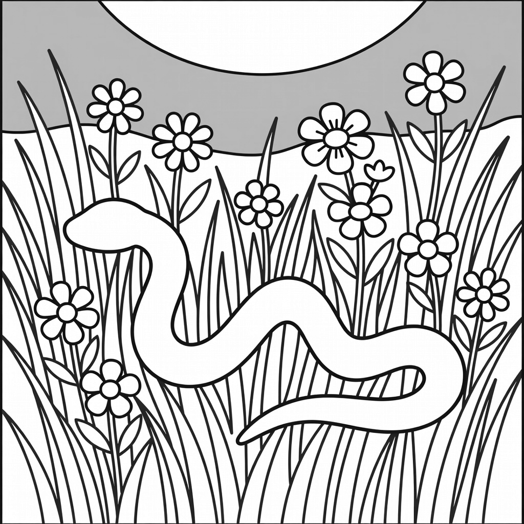 Snake coloring page