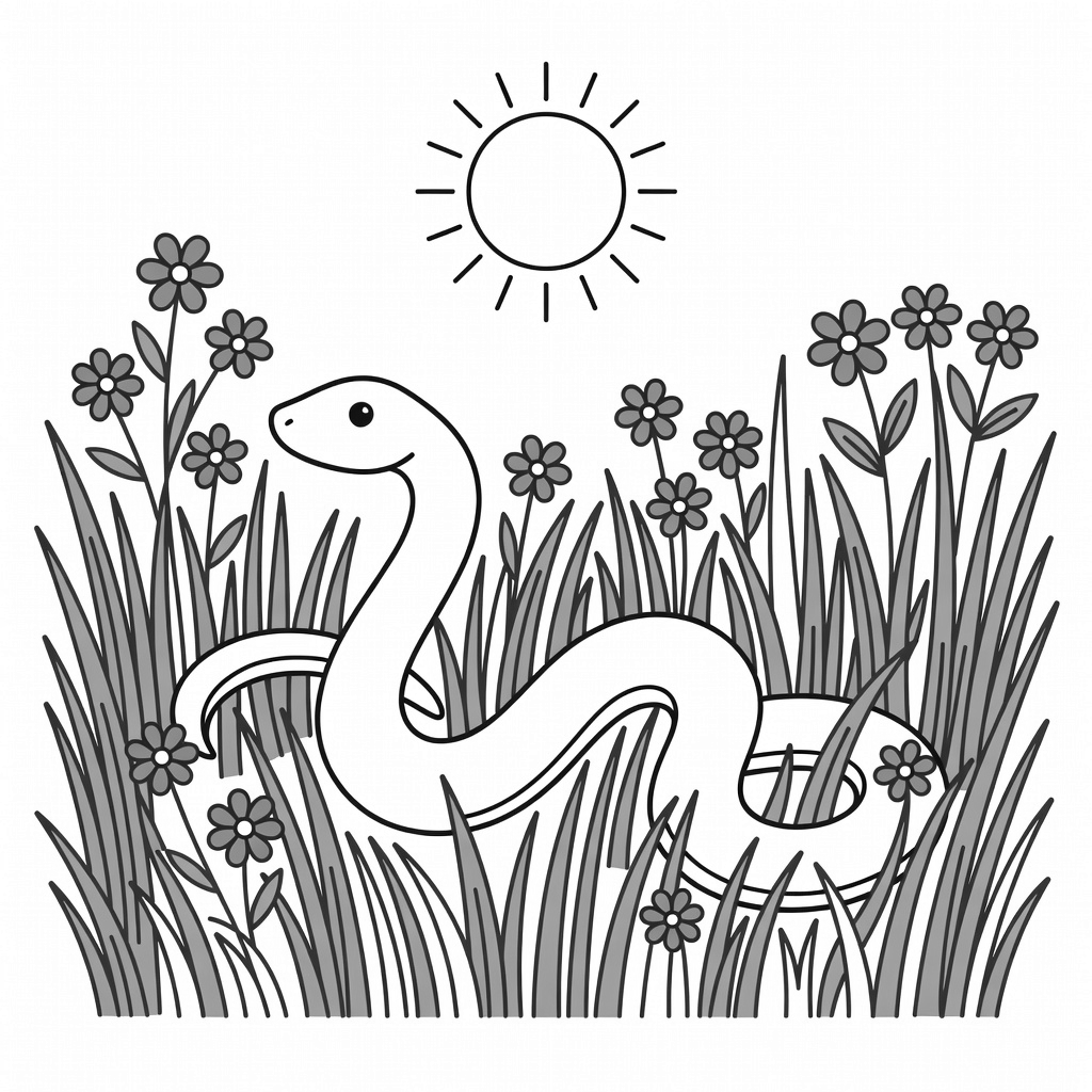 Snake coloring page