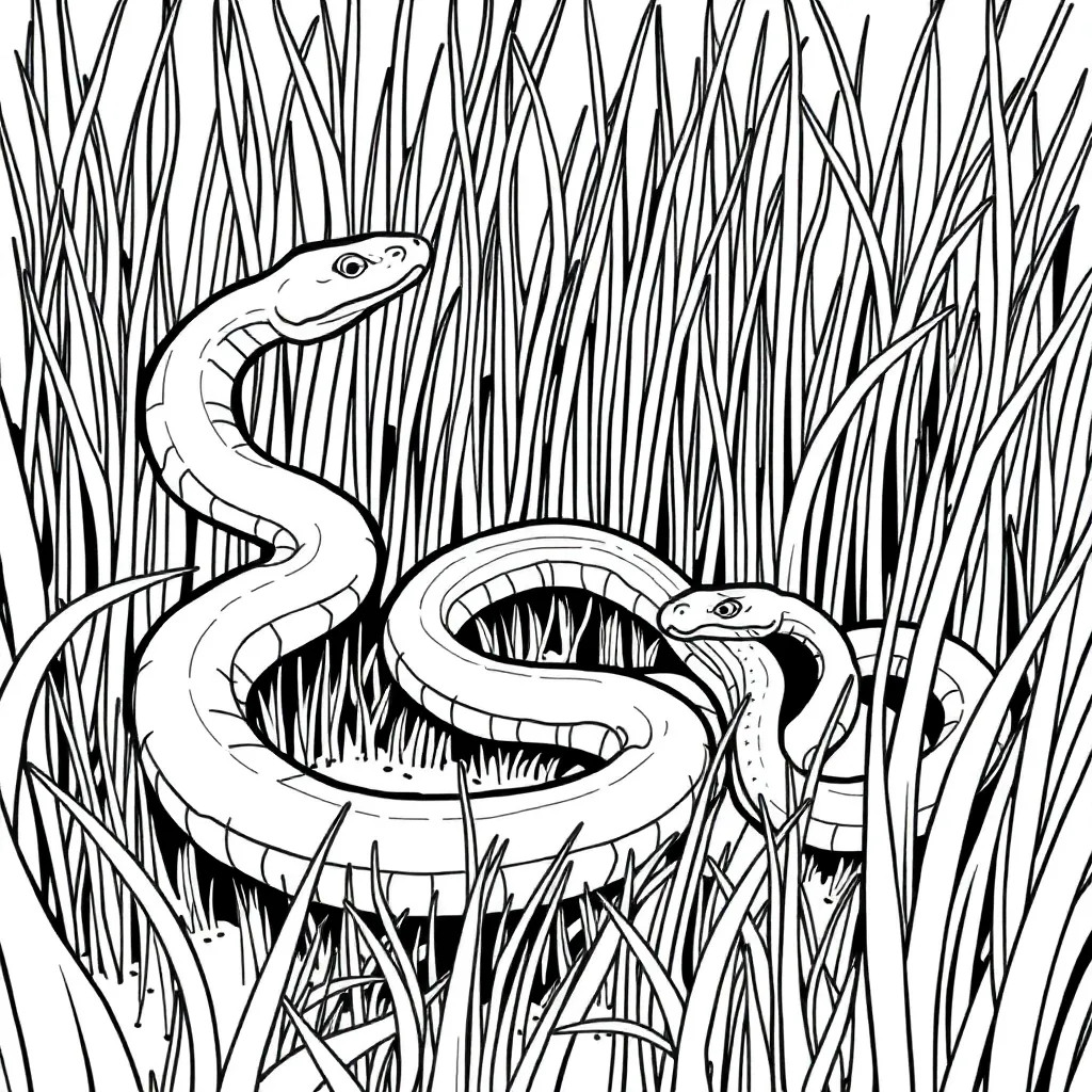 Snakes coloring page