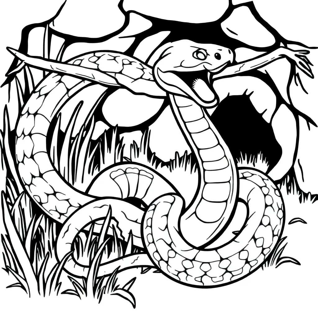 Snakes coloring page