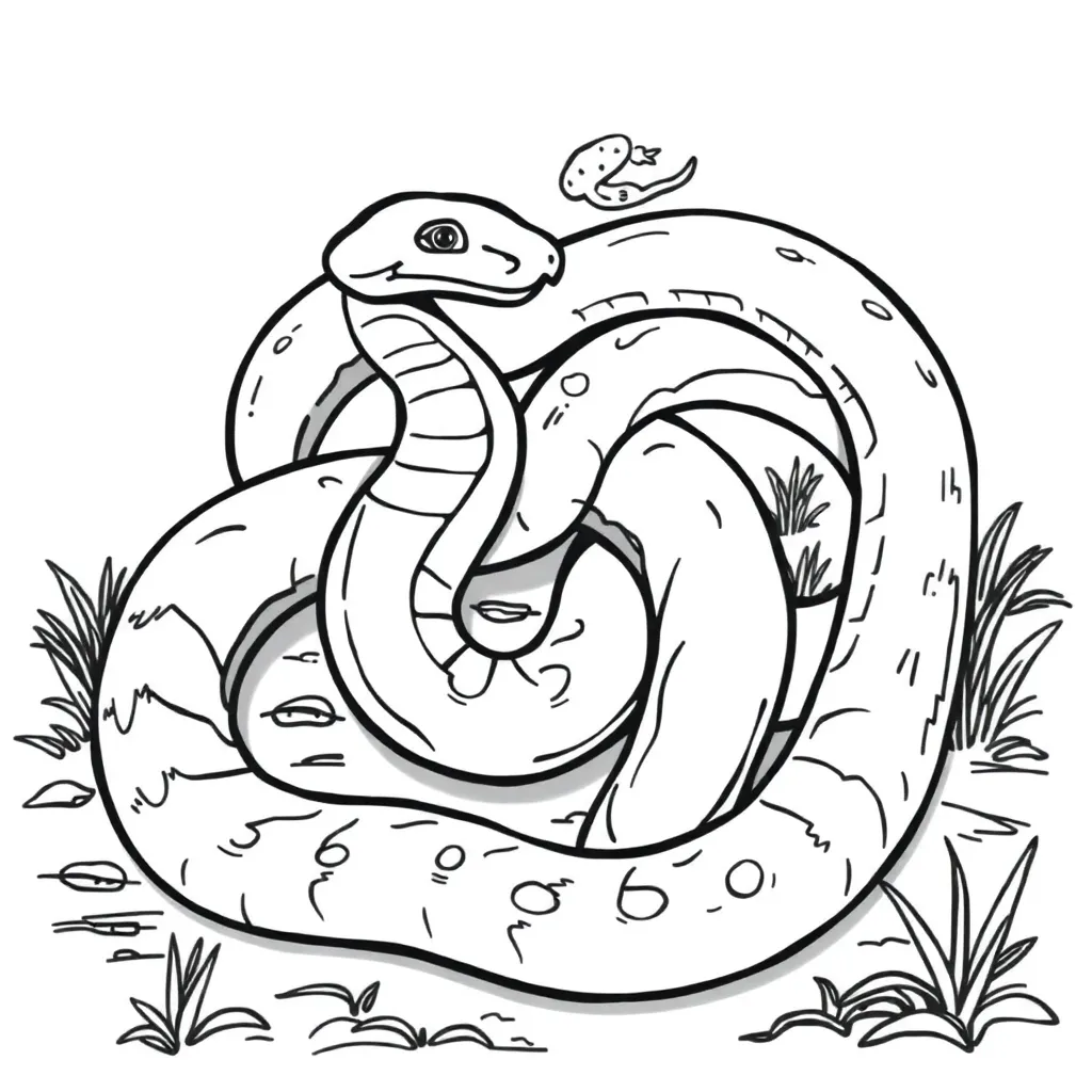Snakes coloring page