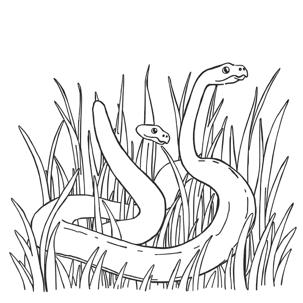 Snakes coloring page