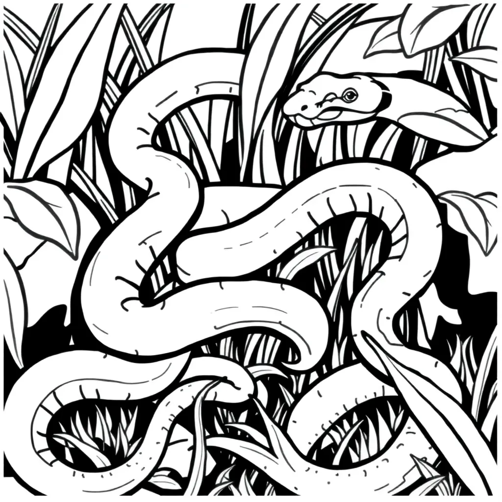 Snakes coloring page