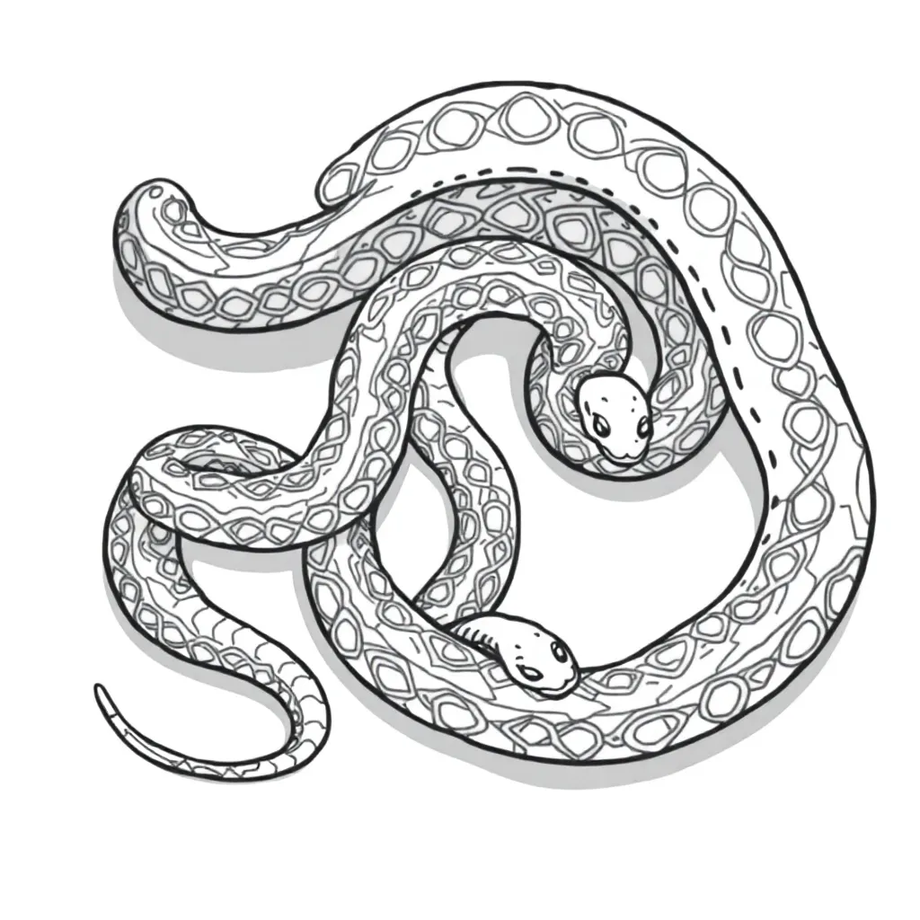Snakes coloring page