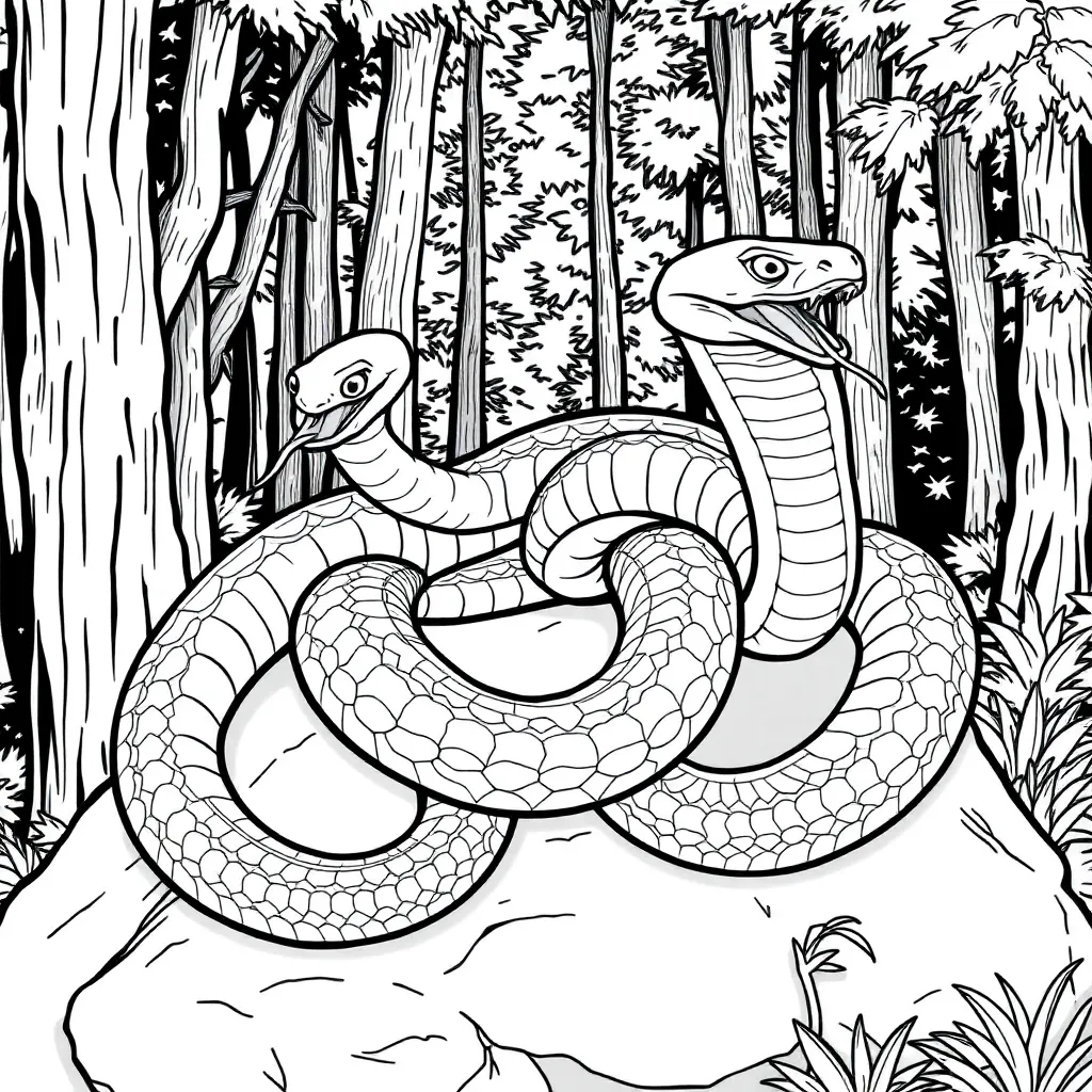 Snakes coloring page