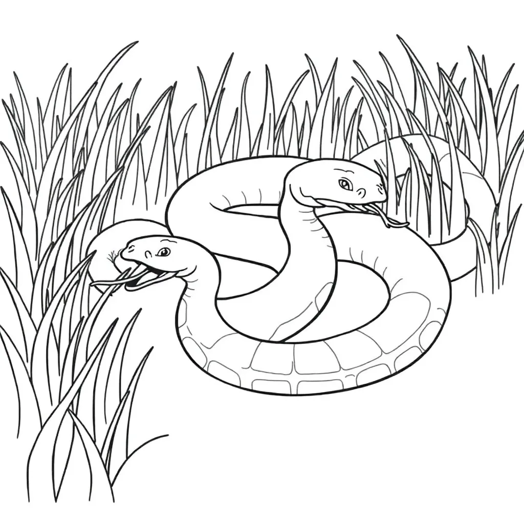 Snakes coloring page