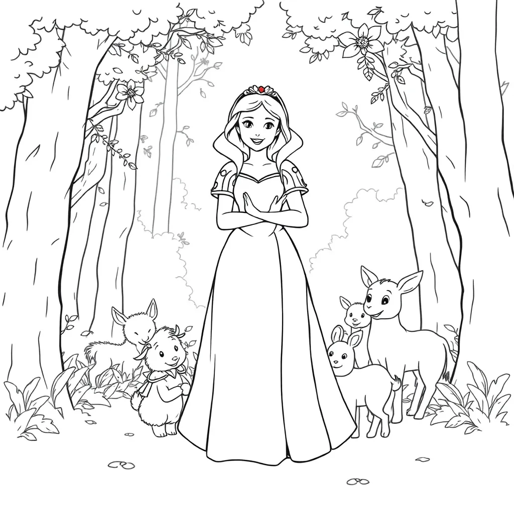 Snow White coloring page