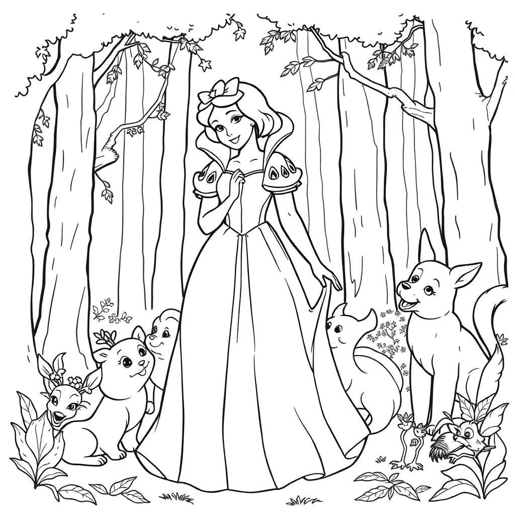 Snow White coloring page