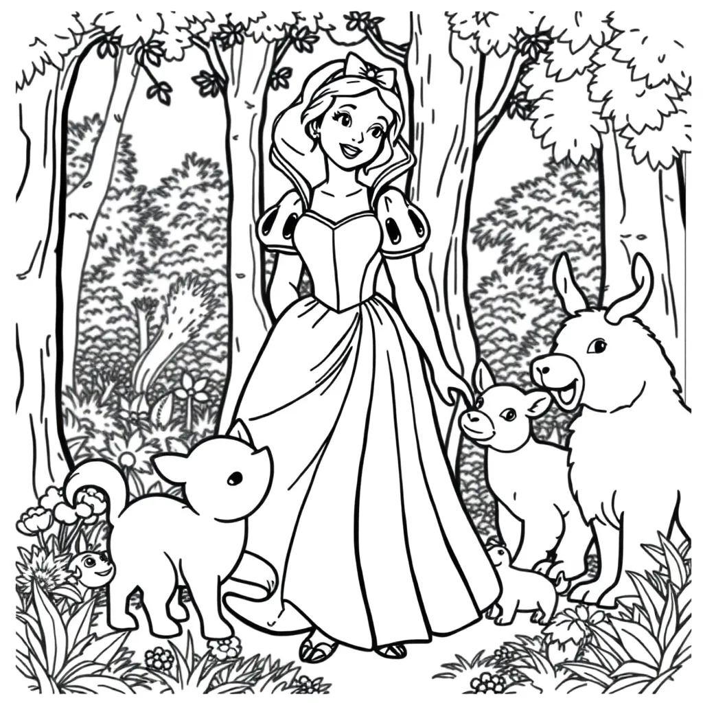 Snow White coloring page