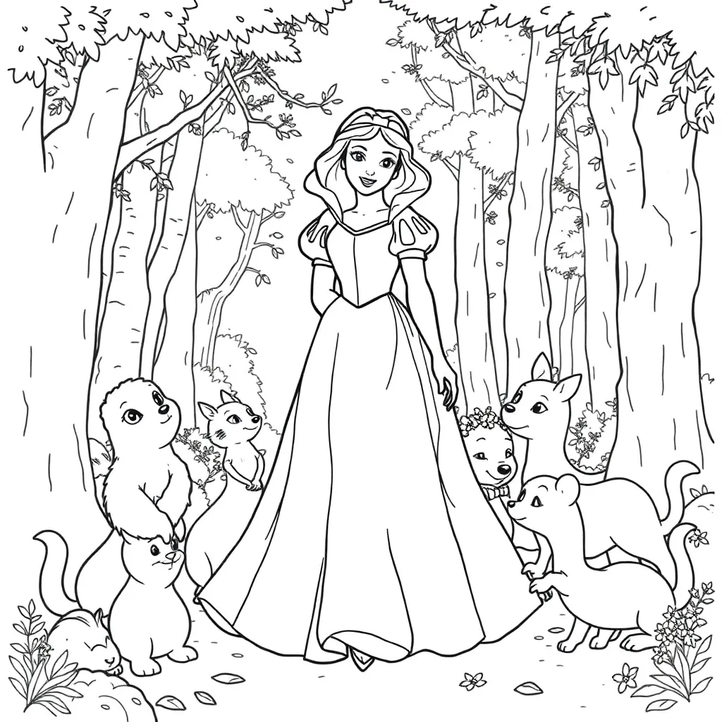 Snow White coloring page