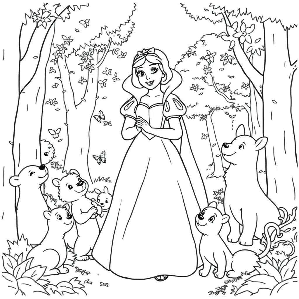 Snow White coloring page