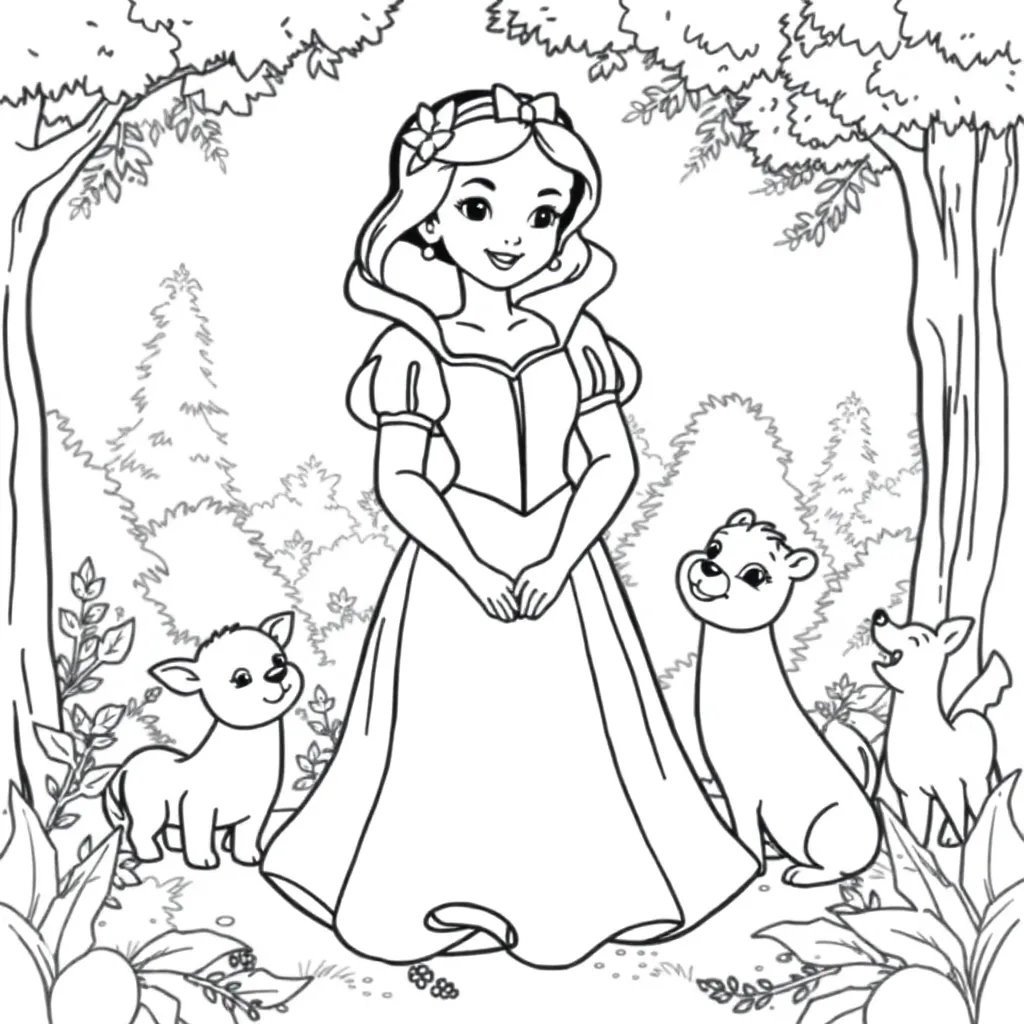 Snow White coloring page