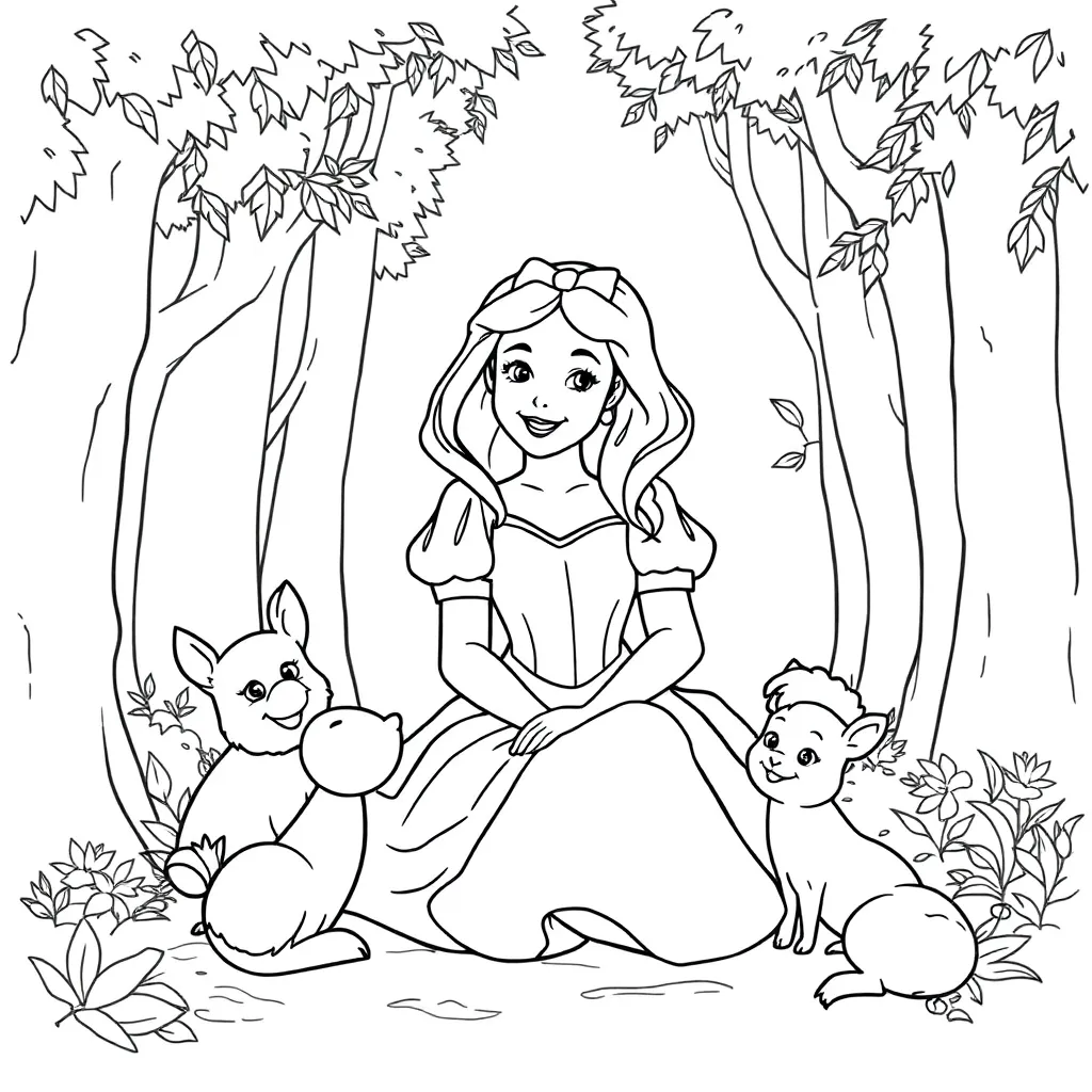 Snow White coloring page