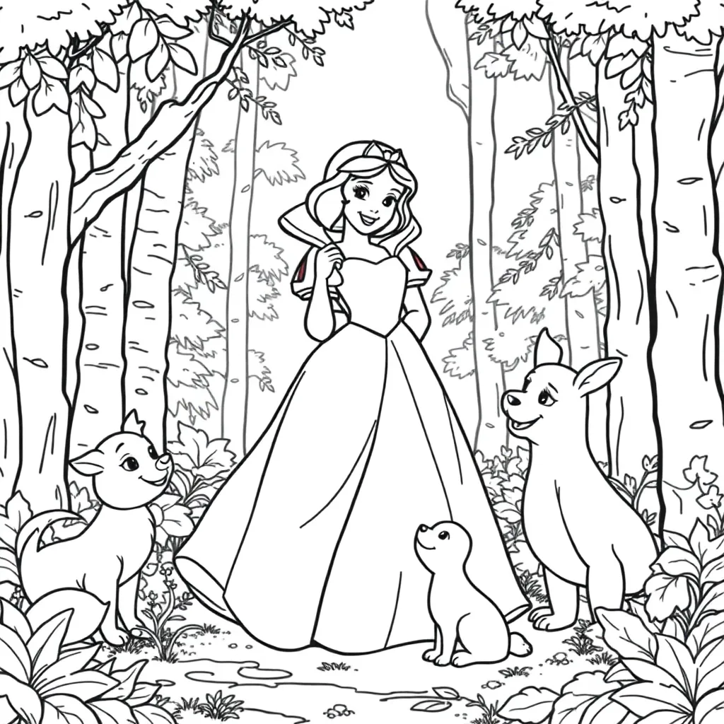 Snow White coloring page