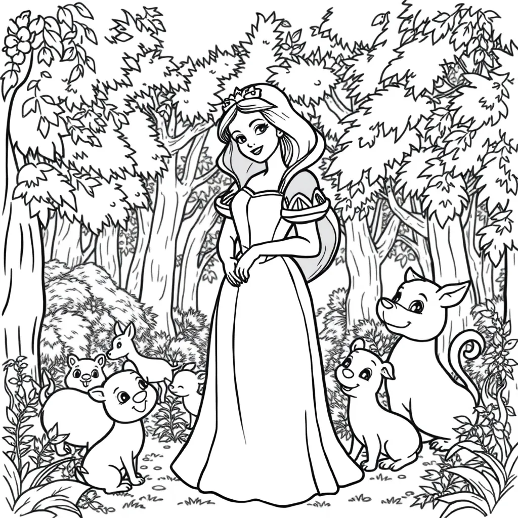 Snow White coloring page