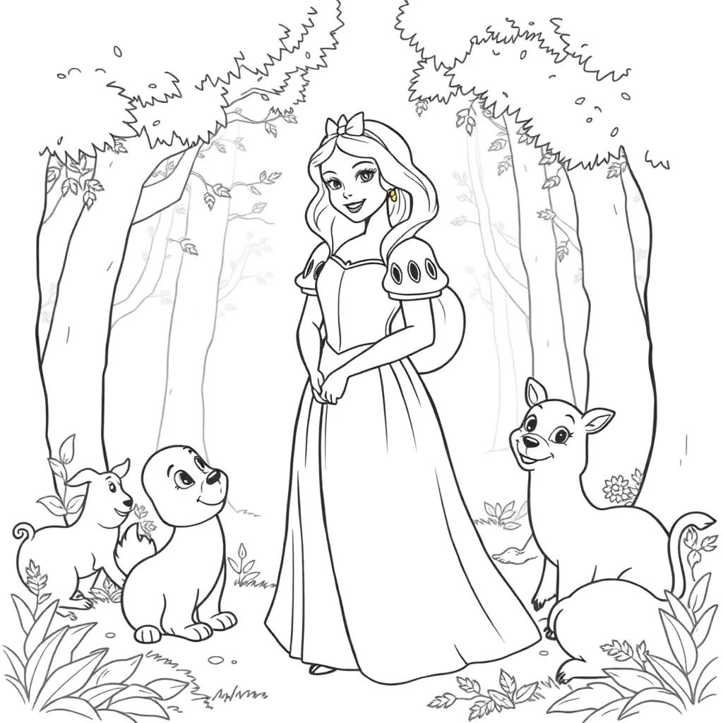 Snow White coloring page