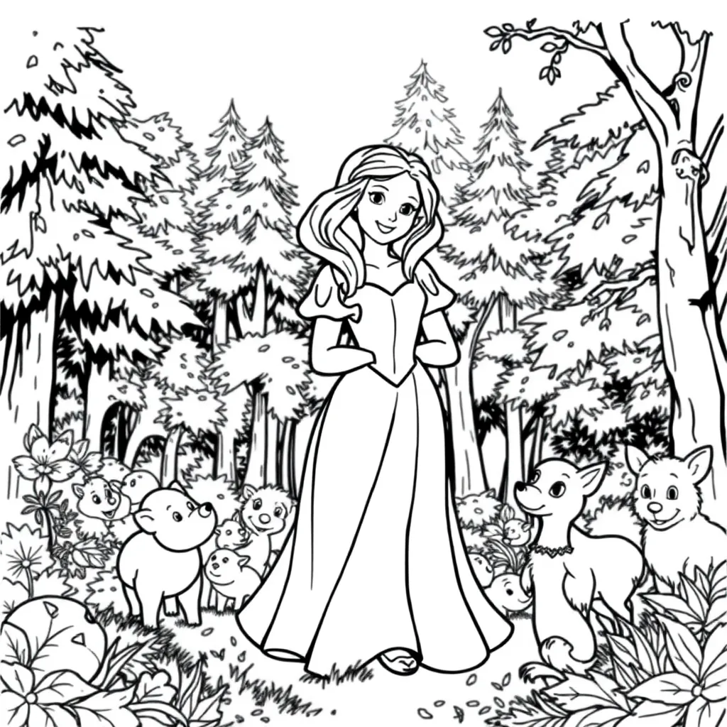 Snow White coloring page