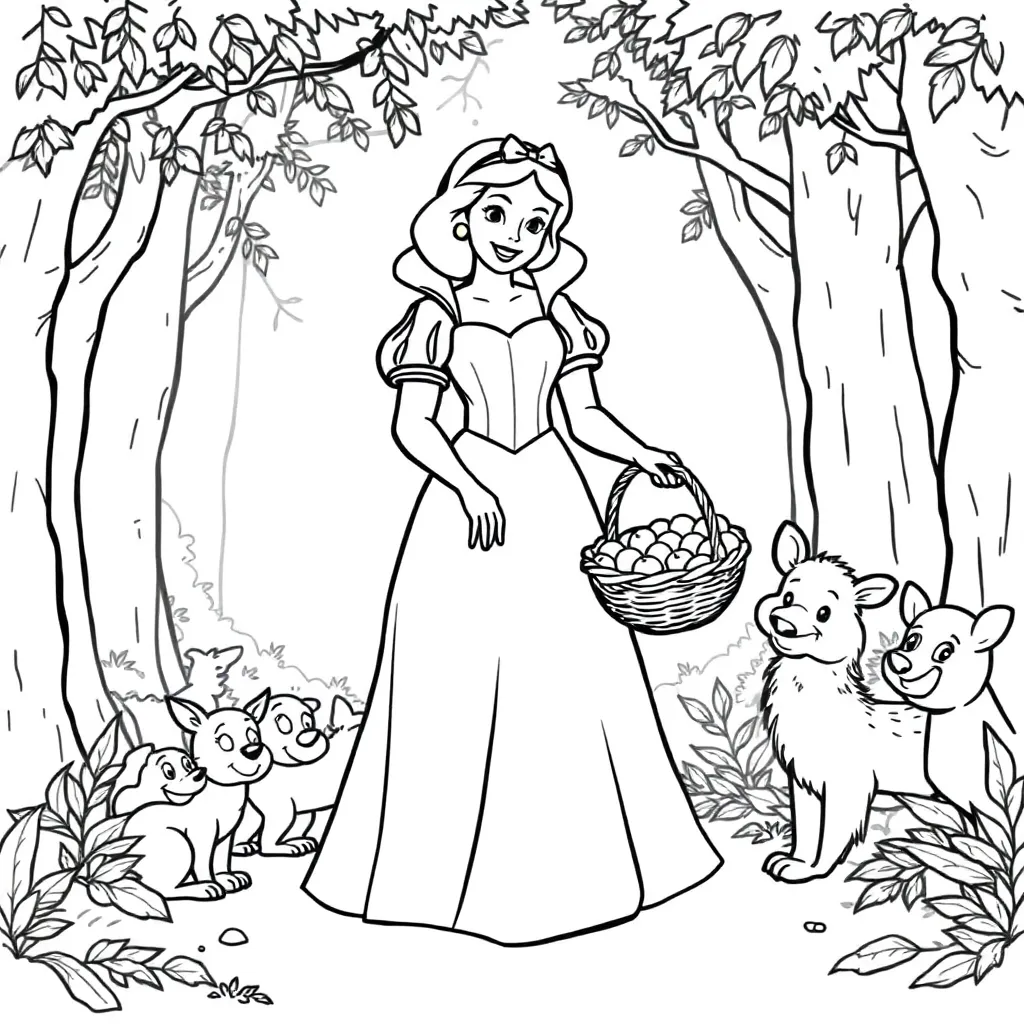 Snow White coloring page