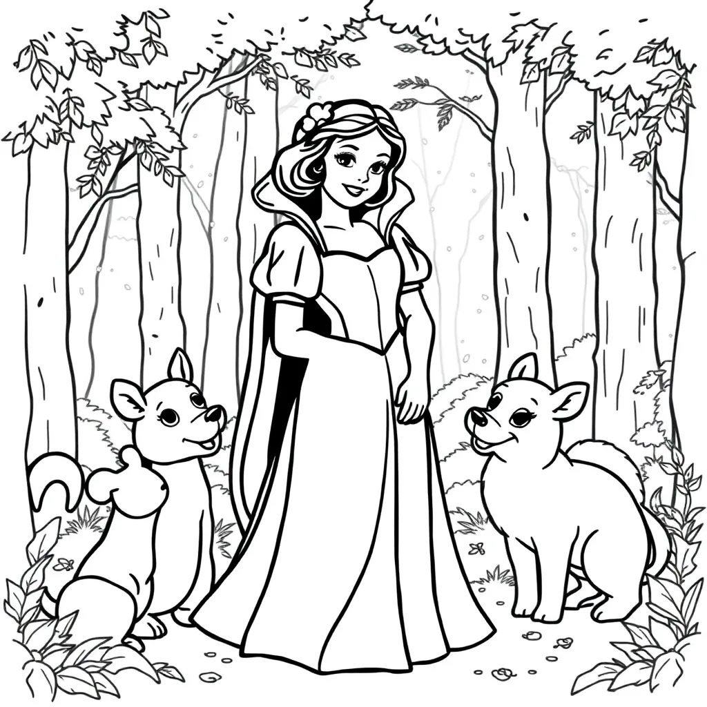 Snow White coloring page