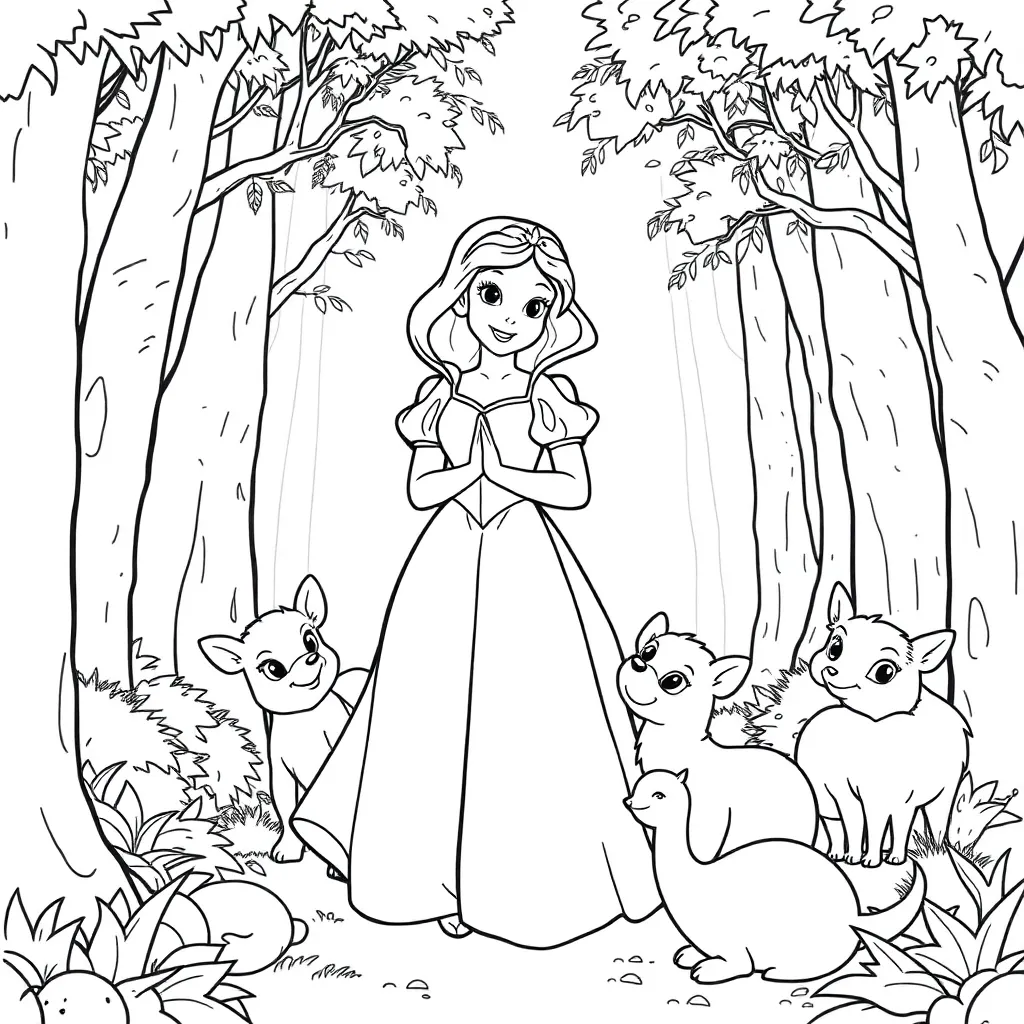 Snow White coloring page