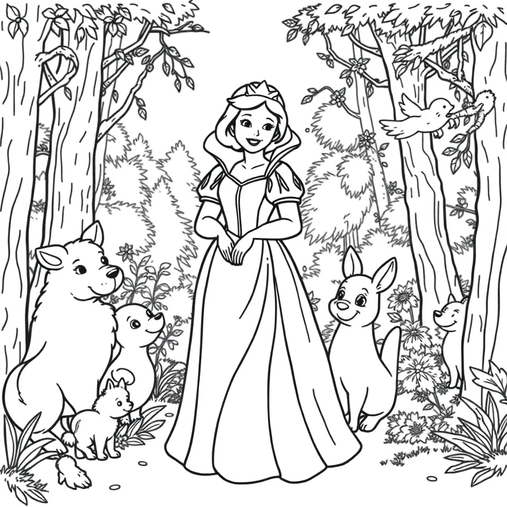 Snow White coloring page
