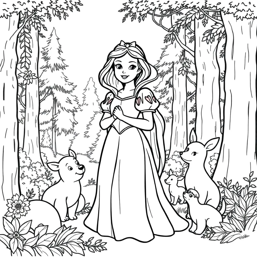 Snow White coloring page