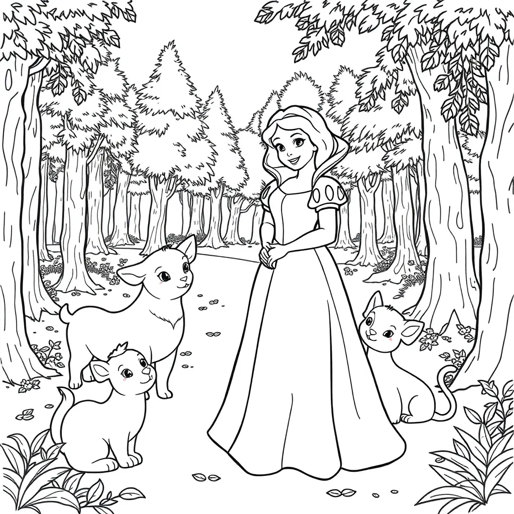 Snow White coloring page