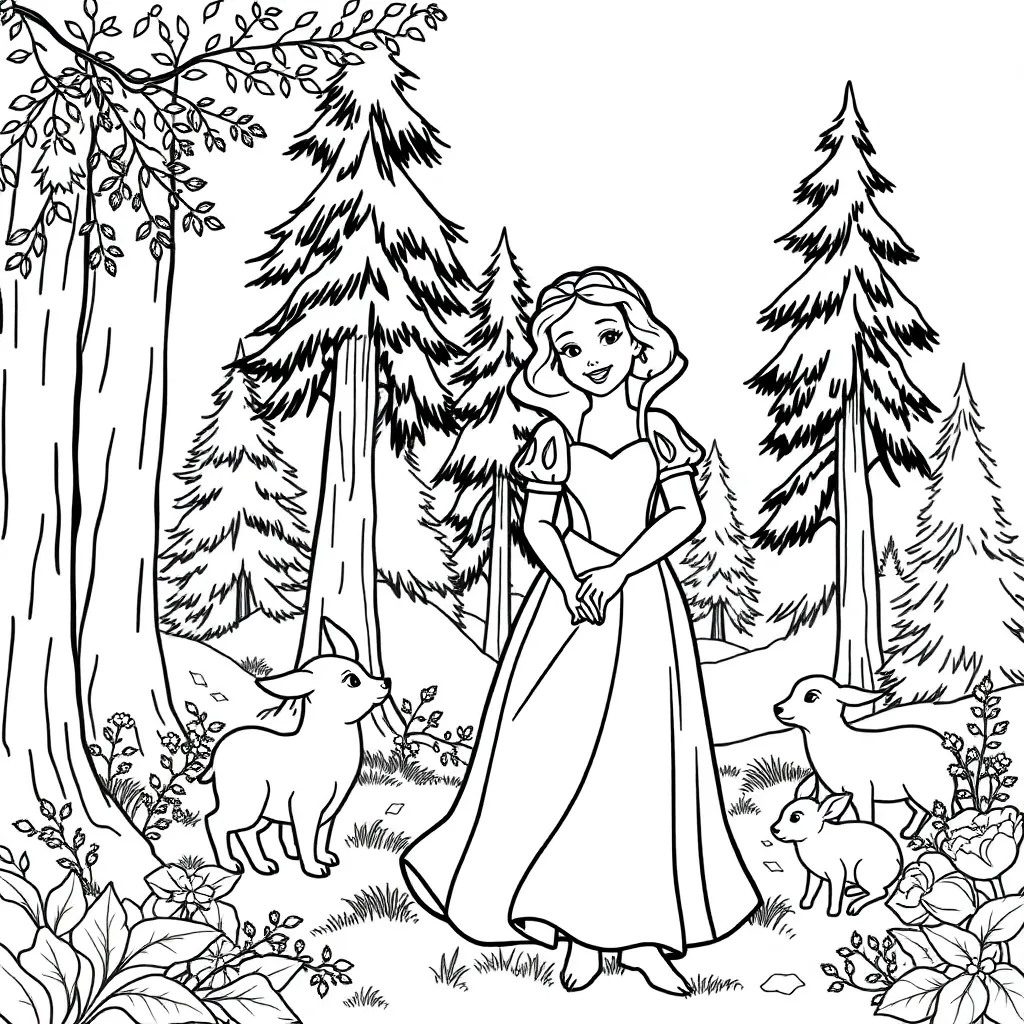 Snow White coloring page
