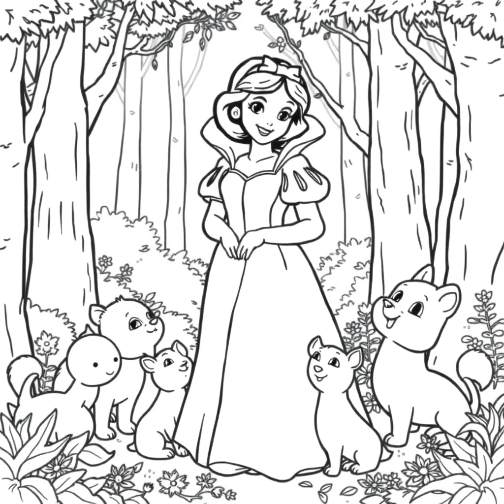 Snow White coloring page